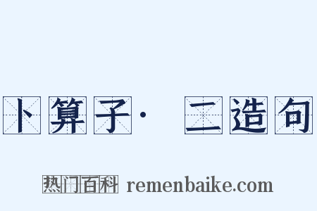 卜算子·二造句是什么意思的图片